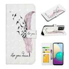 For TCL 403 Oil Embossed 3D Drawing Leather Phone Case(Feather) - 1