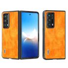 For Honor Magic Vs2 ABEEL Dual Color Lichi Texture PU Phone Case(Orange) - 1