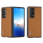 For Honor Magic Vs2 ABEEL Carbon Fiber Texture Protective Phone Case(Light Brown) - 1