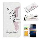 For Sony Xperia L3 Oil Embossed 3D Drawing Leather Phone Case(Feather) - 1