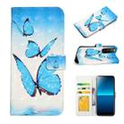 For Sony Xperia L4 Oil Embossed 3D Drawing Leather Phone Case(3 Butterflies) - 1