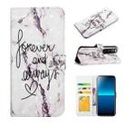 For Sony Xperia L4 Oil Embossed 3D Drawing Leather Phone Case(Words Marble) - 1