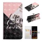 For Sony Xperia 10 Oil Embossed 3D Drawing Leather Phone Case(Stitching Marble) - 1
