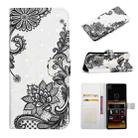 For Sony Xperia 10 Oil Embossed 3D Drawing Leather Phone Case(Lace Flower) - 1