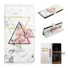 For Sony Xperia 10 Oil Embossed 3D Drawing Leather Phone Case(Triangular Marble) - 1