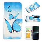 For Sony Xperia 1 V Oil Embossed 3D Drawing Leather Phone Case(3 Butterflies) - 1