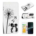 For Sony Xperia 1 V Oil Embossed 3D Drawing Leather Phone Case(Couple Dandelion) - 1