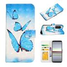 For Sony Xperia 5 Oil Embossed 3D Drawing Leather Phone Case(3 Butterflies) - 1