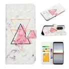 For Sony Xperia 5 Oil Embossed 3D Drawing Leather Phone Case(Triangular Marble) - 1