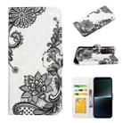 For Sony Xperia 10 V Oil Embossed 3D Drawing Leather Phone Case(Lace Flower) - 1