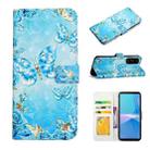 For Sony Xperia 10 IV Oil Embossed 3D Drawing Leather Phone Case(Blue Butterflies) - 1