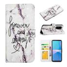 For Sony Xperia 10 IV Oil Embossed 3D Drawing Leather Phone Case(Words Marble) - 1