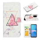 For Sony Xperia 10 IV Oil Embossed 3D Drawing Leather Phone Case(Triangular Marble) - 1