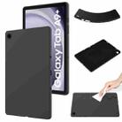 For Samsung Galaxy Tab A9+ Pure Color Liquid Silicone Shockproof Tablet Case(Black) - 1