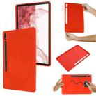 For Samsung Galaxy Tab S9 FE+ / S10+ Pure Color Liquid Silicone Shockproof Tablet Case(Red) - 1