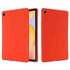 For Samsung Galaxy Tab S6 Lite 2024 Pure Color Liquid Silicone Shockproof Tablet Case(Red) - 1