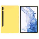 For Samsung Galaxy Tab S10 FE Pure Color Liquid Silicone Shockproof Tablet Case(Yellow) - 2