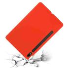 For Samsung Galaxy Tab S10 FE Pure Color Liquid Silicone Shockproof Tablet Case(Red) - 3