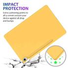 For Samsung Galaxy Tab S10 FE+ Pure Color Liquid Silicone Shockproof Tablet Case(Yellow) - 3