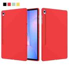 For Samsung Galaxy Tab S10 FE+ Pure Color Liquid Silicone Shockproof Tablet Case(Red) - 2