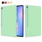 For Samsung Galaxy Tab S10 FE+ Pure Color Liquid Silicone Shockproof Tablet Case(Green) - 2