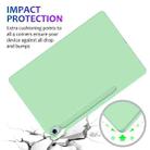 For Samsung Galaxy Tab S10 FE+ Pure Color Liquid Silicone Shockproof Tablet Case(Green) - 3