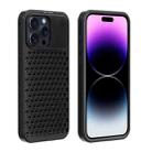 For iPhone 14 Pro R-JUST RJ58 Aromatherapy Metal Cooling Phone Case(Black) - 1