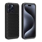 For iPhone 15 Pro Max R-JUST RJ58 Aromatherapy Metal Cooling Phone Case(Black) - 1