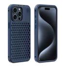 For iPhone 15 Pro Max R-JUST RJ58 Aromatherapy Metal Cooling Phone Case(Blue) - 1