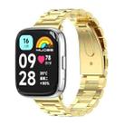 For Redmi Watch 3 Lite / Watch 3 Active Mijobs Three-Bead Metal Stainless Steel Watch Band(Gold) - 1