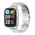 For Redmi Watch 3 Lite / Watch 3 Active Mijobs Three-Bead Metal Stainless Steel Watch Band(Silver) - 1