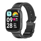 For Redmi Watch 3 Lite / Watch 3 Active Mijobs TPU Leather Watch Band(Black) - 1