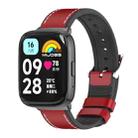 For Redmi Watch 3 Lite / Watch 3 Active Mijobs TPU Leather Watch Band(Red Black) - 1