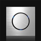 86mm Gray Aluminum Wire Drawing LED Switch Panel, Style:Triple Billing Control - 1