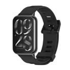 For Xiaomi Smart Band 9 Pro / 8 Pro Mijobs Flat Hole Breathable Silicone Watch Band(Black) - 1