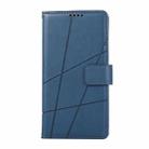 For Google Pixel 9a PU Genuine Leather Texture Embossed Line Phone Case(Blue) - 2