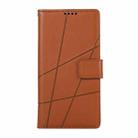 For Google Pixel 9a PU Genuine Leather Texture Embossed Line Phone Case(Brown) - 2