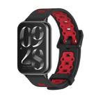 For Xiaomi Mi Band 8 Pro Mijobs Square Hole Breathable Silicone Watch Band(Black Red) - 1