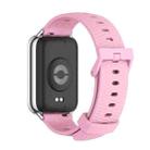 For Xiaomi Mi Band 8 Pro Mijobs Honeycomb Texture Silicone Watch Band(Pink Silver) - 3