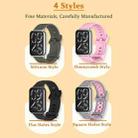 For Xiaomi Mi Band 8 Pro Mijobs Honeycomb Texture Silicone Watch Band(Pink Silver) - 9