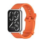 For Xiaomi Mi Band 8 Pro Mijobs Silicone Breathable Watch Band(Orange Silver) - 1