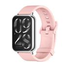 For Xiaomi Mi Band 8 Pro Mijobs Silicone Breathable Watch Band(Pink Silver) - 1