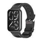 For Xiaomi Smart Band 9 Pro / 8 Pro Mijobs TPU Leather Watch Band(Black) - 1