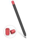 For Apple Pencil 1 Stylus Touch Pen Split Contrast Color Silicone Protective Case(Classic Red and Black) - 1