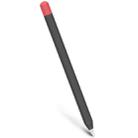 For Apple Pencil 2 Stylus Touch Pen Split Contrast Color Silicone Protective Case(Classic Red and Black) - 1