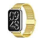 For Xiaomi Mi Band 8 Pro Mijobs Milan Buckle Stainless Steel Watch Band(Gold) - 1