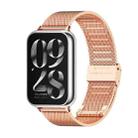 For Xiaomi Mi Band 8 Pro Mijobs Milan Buckle Stainless Steel Watch Band(Rose Gold) - 1