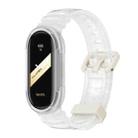 For Xiaomi Mi Band 8 MIJOBS GS Unibody Clear Color Sports Watch Band(White) - 1