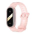 For Xiaomi Mi Band 8 MIJOBS GS Unibody Clear Color Sports Watch Band(Pink) - 1