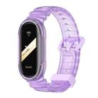 For Xiaomi Mi Band 8 MIJOBS GS Unibody Clear Color Sports Watch Band(Purple) - 1